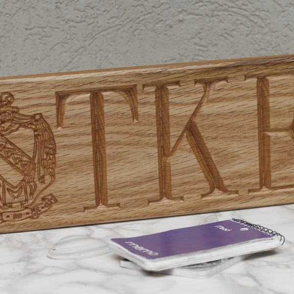 Tau Kappa Epsilon (TKE) Coat of Arms and Letters Plaque