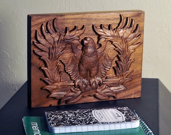 Solid Walnut Warrant Officer Insignia Plaque