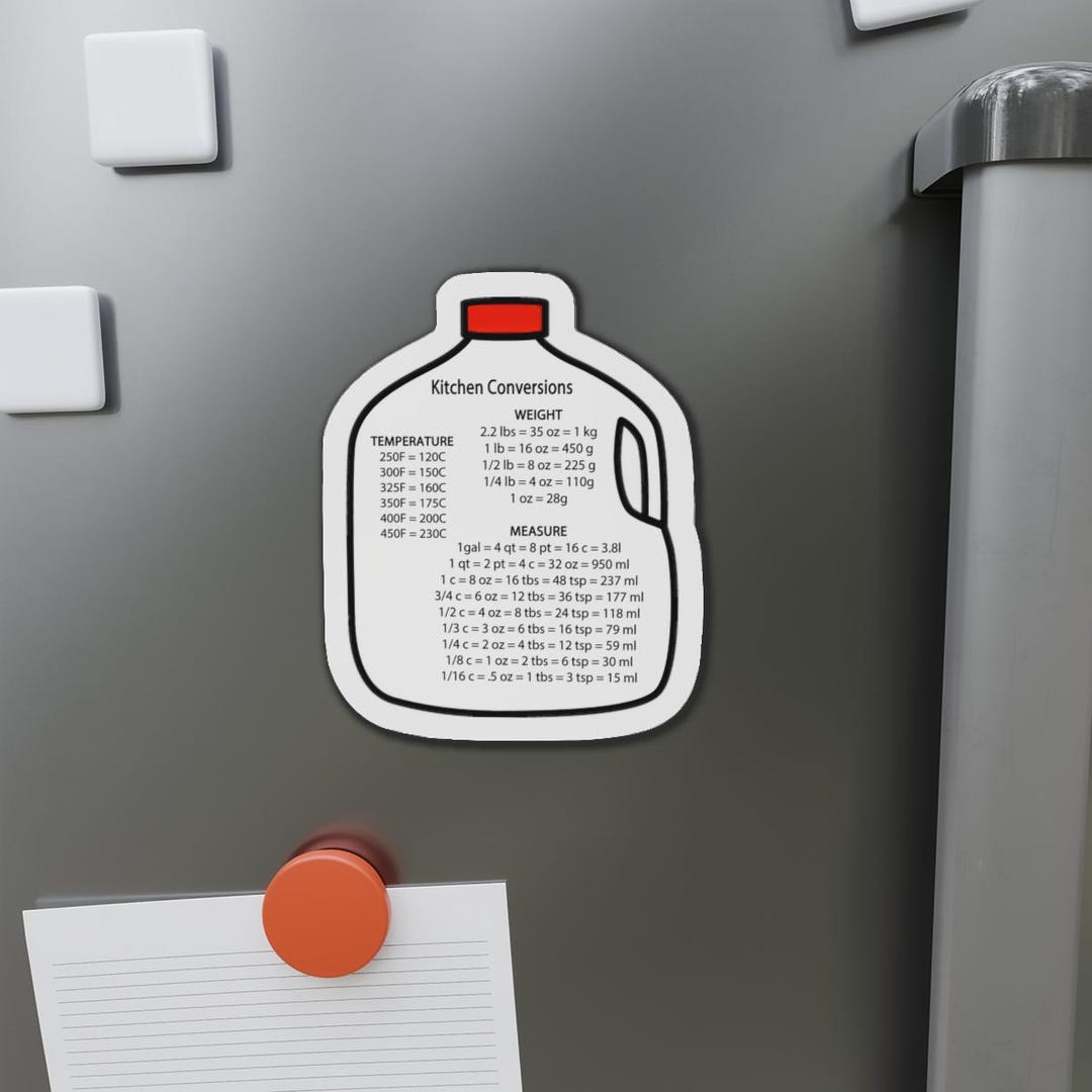 Kitchen Conversions Milk Jug Shaped Die-cut Magnet - Etsy