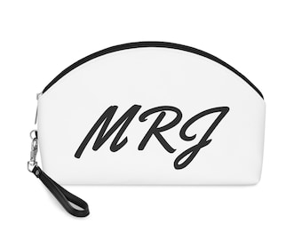 Personalized PU Leather Makeup Bag: Monogrammed Cosmetic Travel Pouch