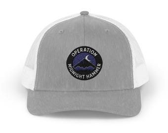 Operation Midnight Hammer Trucker Cap: Adventure Snapback Hat