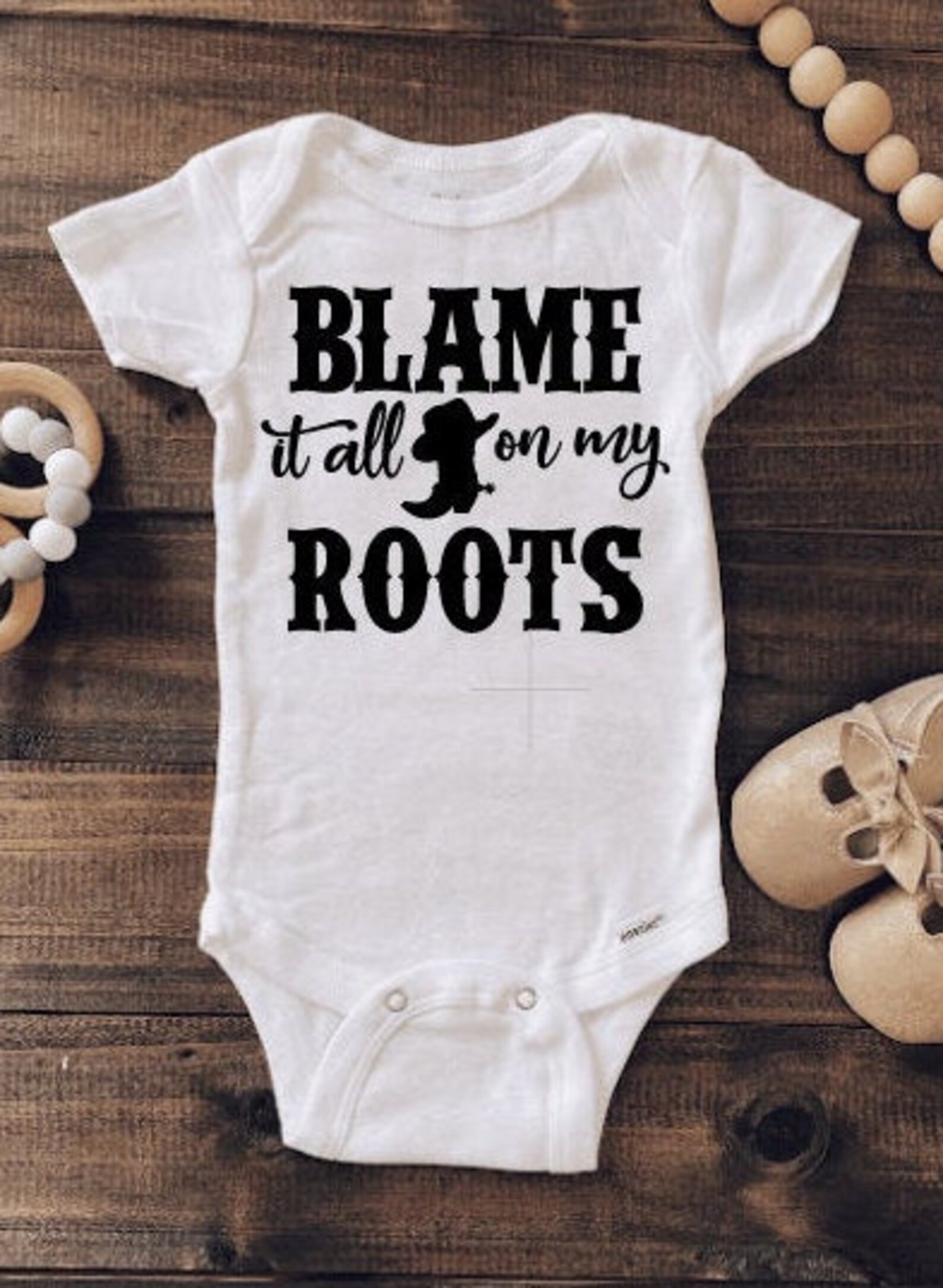 Blame It All on My Roots Country Music Cute Baby Onesie Baby Etsy