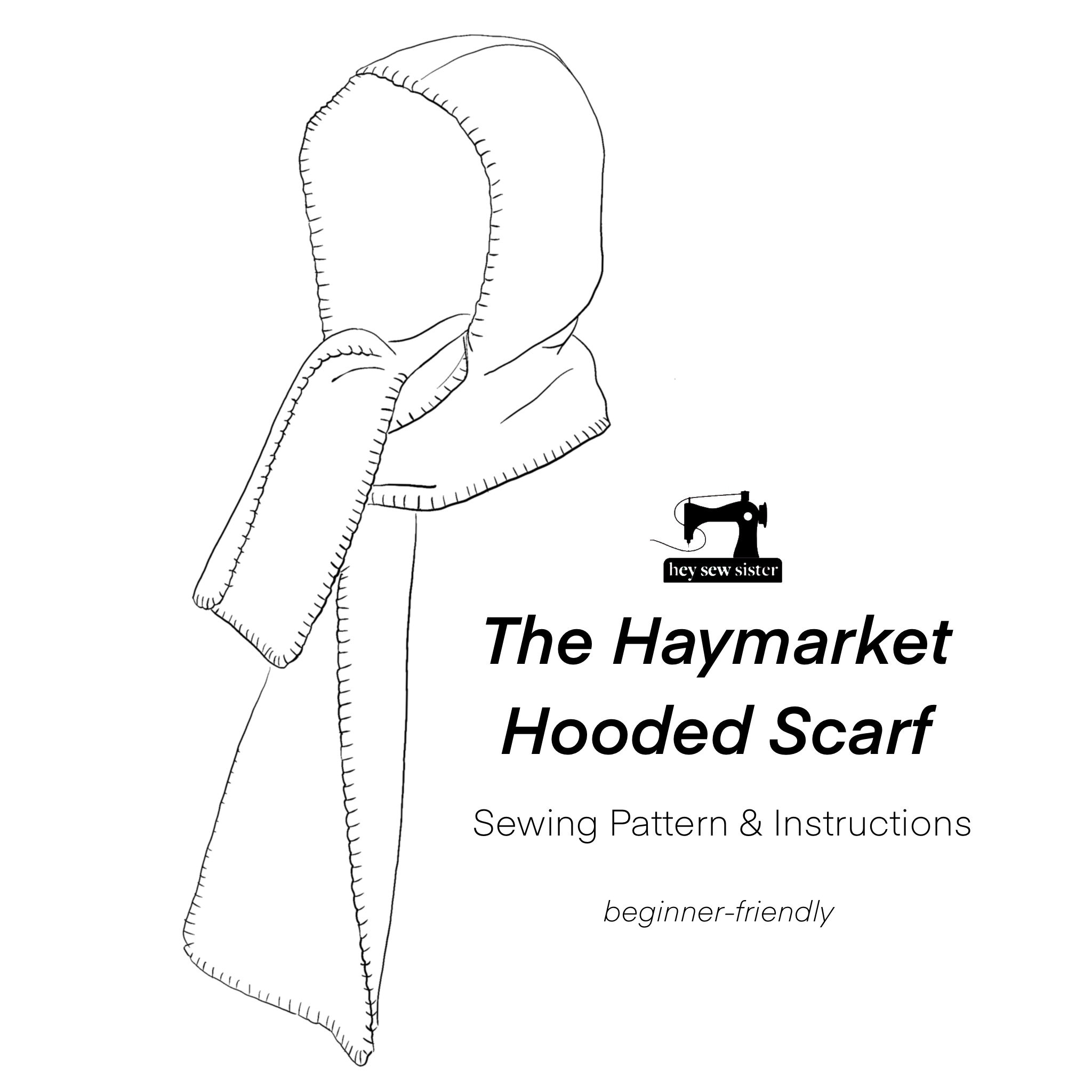 Hey Patterns Hey Sew Sister - Haymarket Hooded Scarf - Sewing Pattern (PDF File) - Etsy