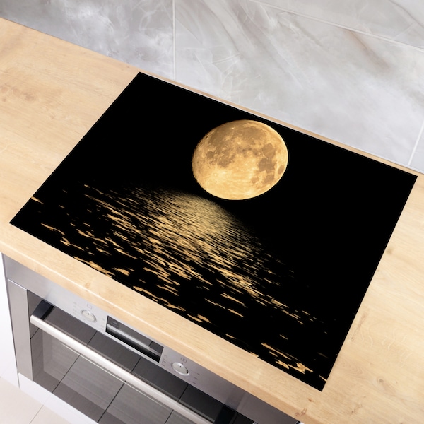 Inductiebeschermer - maan boven water - 52 x 52 cm / 90 x 52 cm - Inductie bescherming - keuken accessoires  - afdekplaat inductiekookplaat