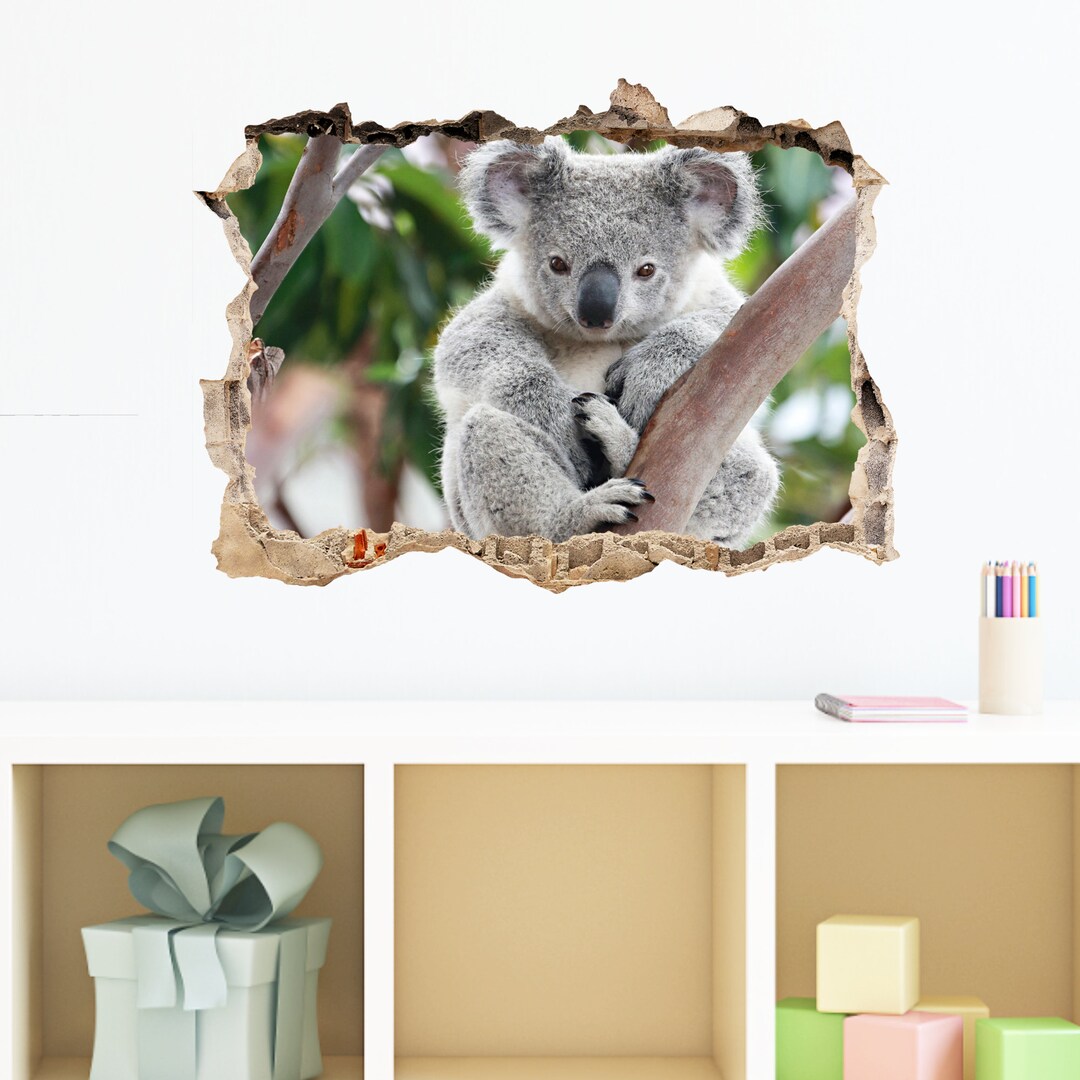 Wall Sticker Koala Bear Wall Sticker Kids Room Mural 3D Sticker Poster