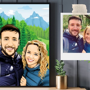 Presente de retrato emoldurado personalizado