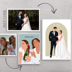 Personalised Portrait - Custom Framed Print - Photo Illustration -