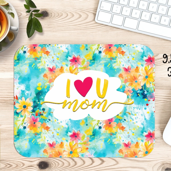 Mouse pad, watercolor abstract flower Mother Day sublimation design  png
