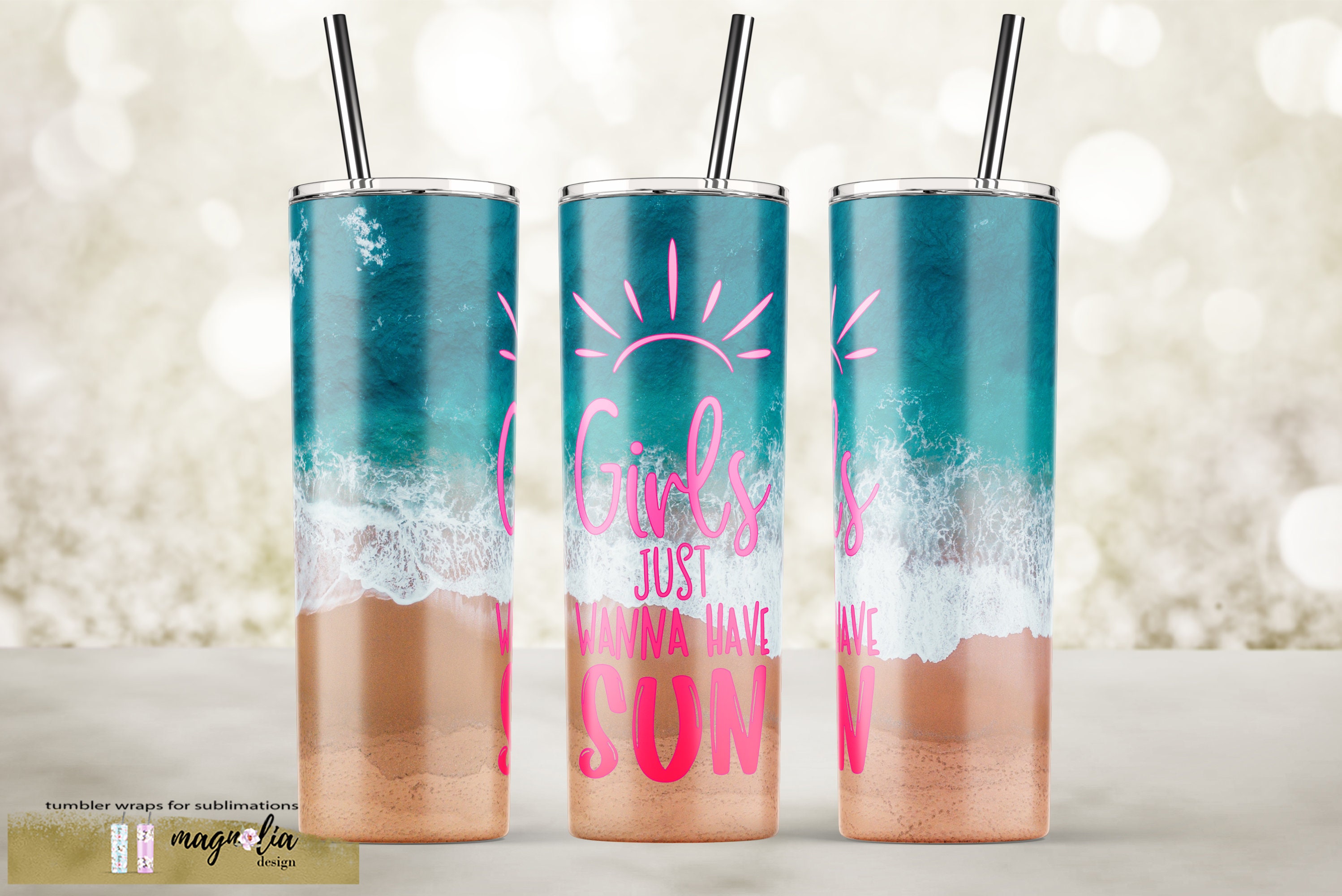 Download Ocean Beach Tumbler Sublimation Design Summer Tumbler Png Etsy