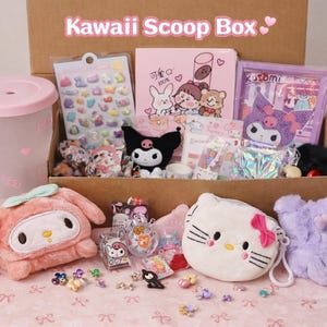 Caixa Misteriosa Kawaii Scoop | Artigos de Papelaria Fofos, Acessórios de Pelúcia, Pingente para Bolsa, Chaveiros, Caixa de Presente, Aniversário