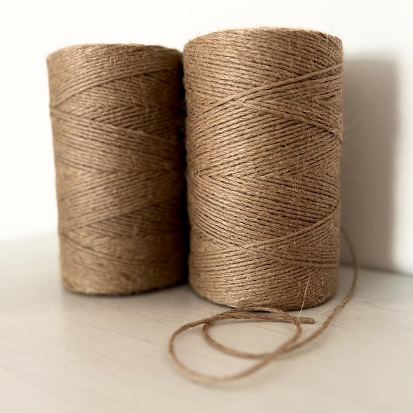 100, 500, 1000 m Naturbraun Jute Twine | Juteseil | Jute Burlap | Geschenk zu Weihnachten | Wohndeko | Vintage | Juteschnur | Jute Makramee