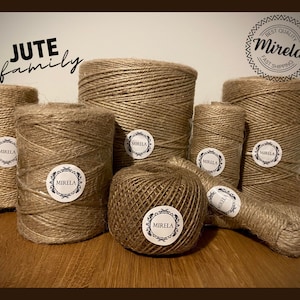 100, 500, 1000 M Natural Brown Jute Twine Jute Rope Jute Burlap Gift for Christmas Home Decor Vintage Jute String Jute Macrame image 9