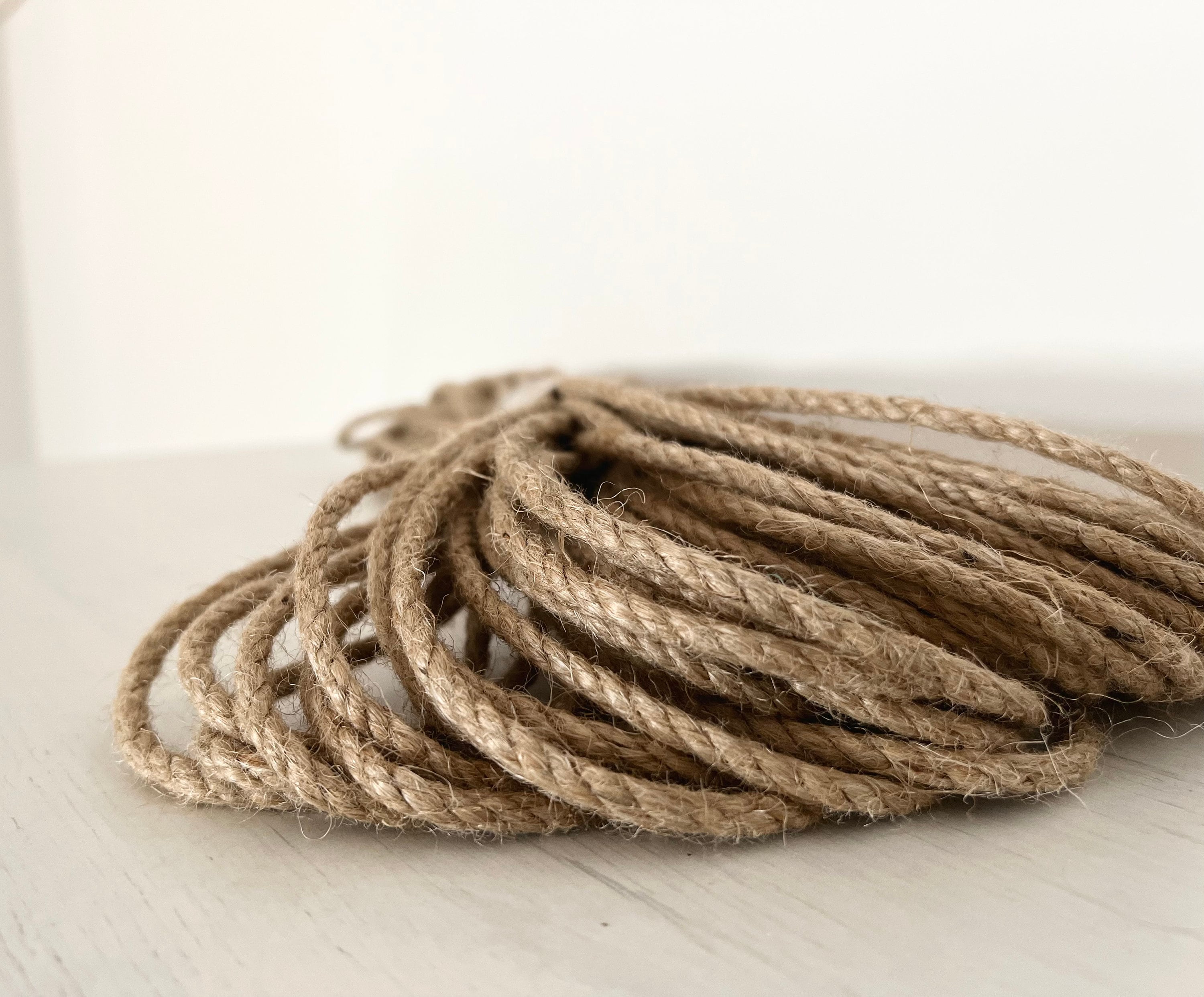 Natural Brown Jute Burlap Rope Twine String Cord Shank Craft