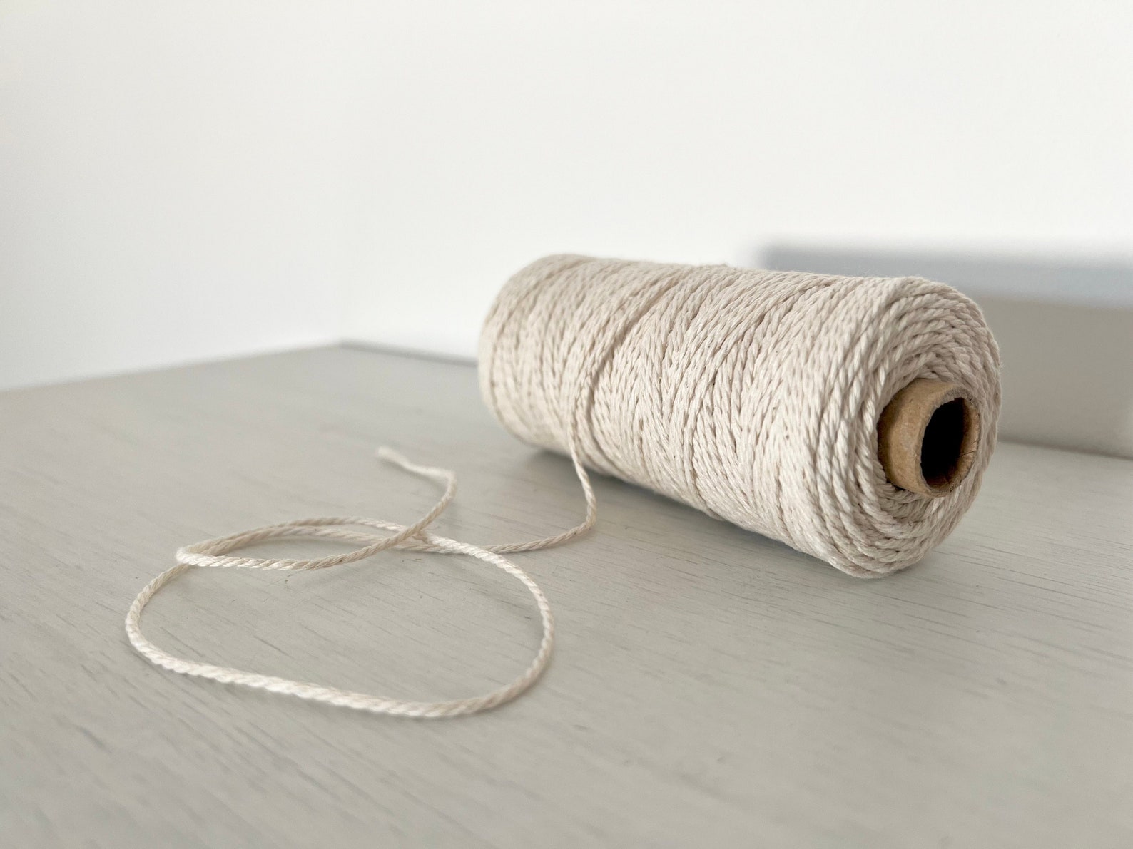 100 M 100 Milky White Cotton Twine Cotton Cord Cotton Etsy