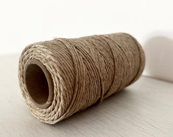 Linen Flax Twine | Linen Cord | Linen Rope | Gift For Christmas | Linen Yarn | Linen Macrame | Waxed linen
