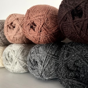 Lana di pecora naturale / Filato di lana / Fili di lana / Lana di pecora pura / Filo per maglieria / Filato per maglieria per lavorare a maglia, uncinetto, tessitura, infeltrimento