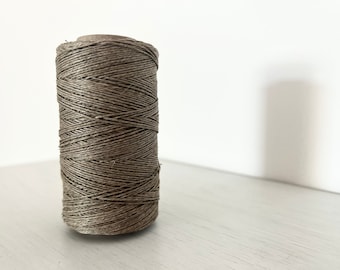 Milky White Waxed Linen Flax Twine | Linen Cord | Linen Rope | Gift For Christmas | Linen Yarn | Linen Macrame | Waxed linen