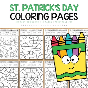 St Patricks Day Color by Number, St Patricks Day Coloring Sheets PDF ...