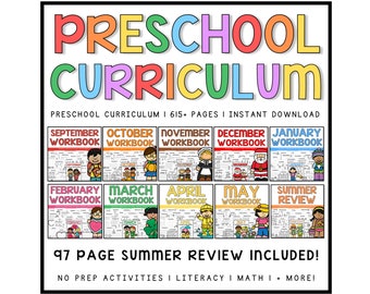 Preschool Curriculum Lesson Plan, Preschool Activity Curriculum Bundle, Preschool Curriculum Themes, Preschool Theme Units, Homeschool