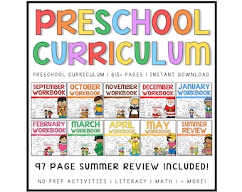 Preschool Curriculum Lesson Plan, Preschool Activity Curriculum Bundle, Preschool Curriculum Themes, Preschool Theme Units, Homeschool