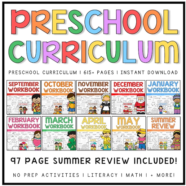 Preschool Curriculum Lesson Plan, Preschool Activity Curriculum Bundle, Preschool Curriculum Themes, Preschool Theme Units, Homeschool