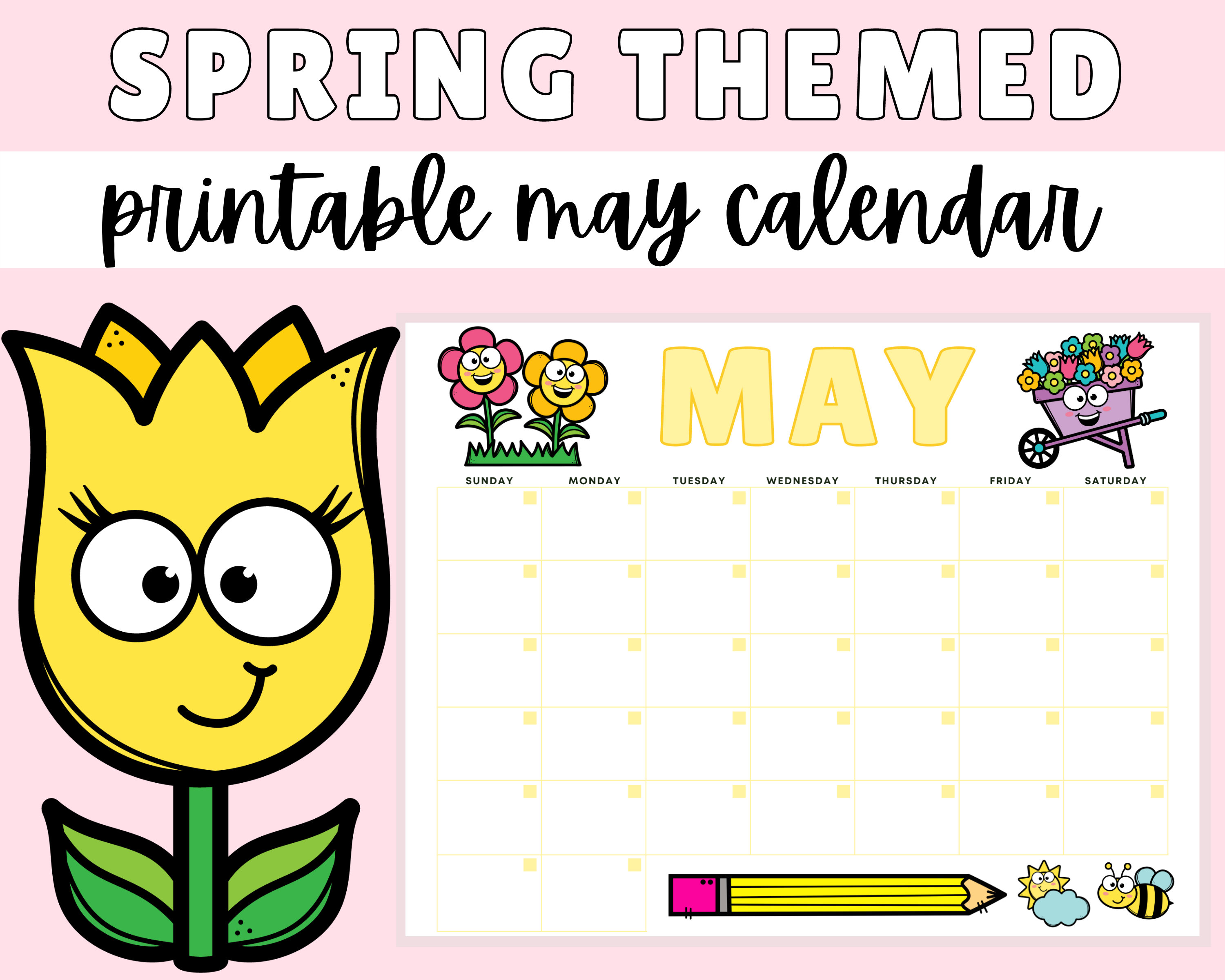 may calendar instant download monthly planner digital etsy