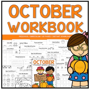Preschool Curriculum, Preschool Busy Book, Preschool Worksheets, Fall Preschool Printables, Fall Preschool Activities, Homeschool Curriculum