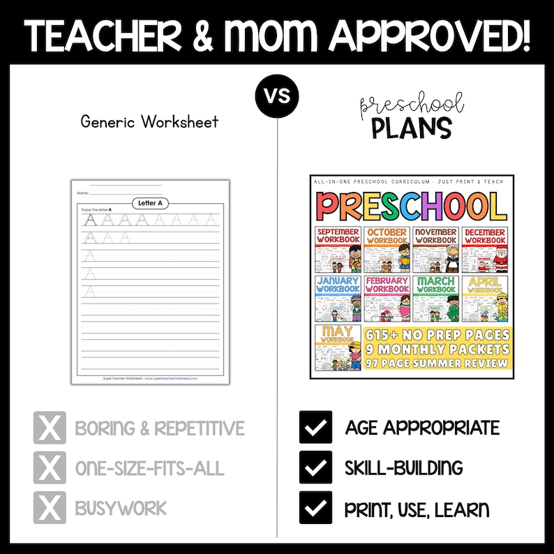 Preschool Curriculum Lesson Plan, Preschool Activity Curriculum Bundle ...