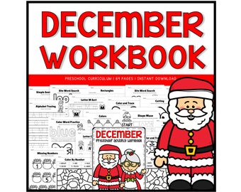 Preschool Curriculum, Preschool Busy Book, Preschool Worksheets, Christmas Preschool Printables, Christmas Preschool Activities
