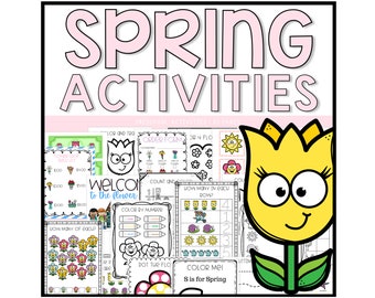 Spring Learning Pack, Spring Preschool Pack, Learning Printables, Preschool Worksheets, Spring Activities, Preschool Printables