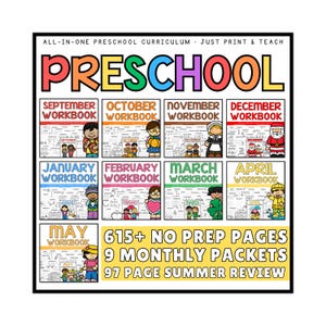 Preschool Curriculum Lesson Plan, Preschool Activity Curriculum Bundle, Preschool Curriculum Themes, Preschool Theme Units, Homeschool