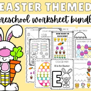 Printable Easter Activities for Kids Preschool Worksheets - Etsy