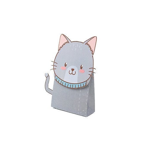 Cat Treat Bag Template Treat Box Template Cricut Print & Etsy