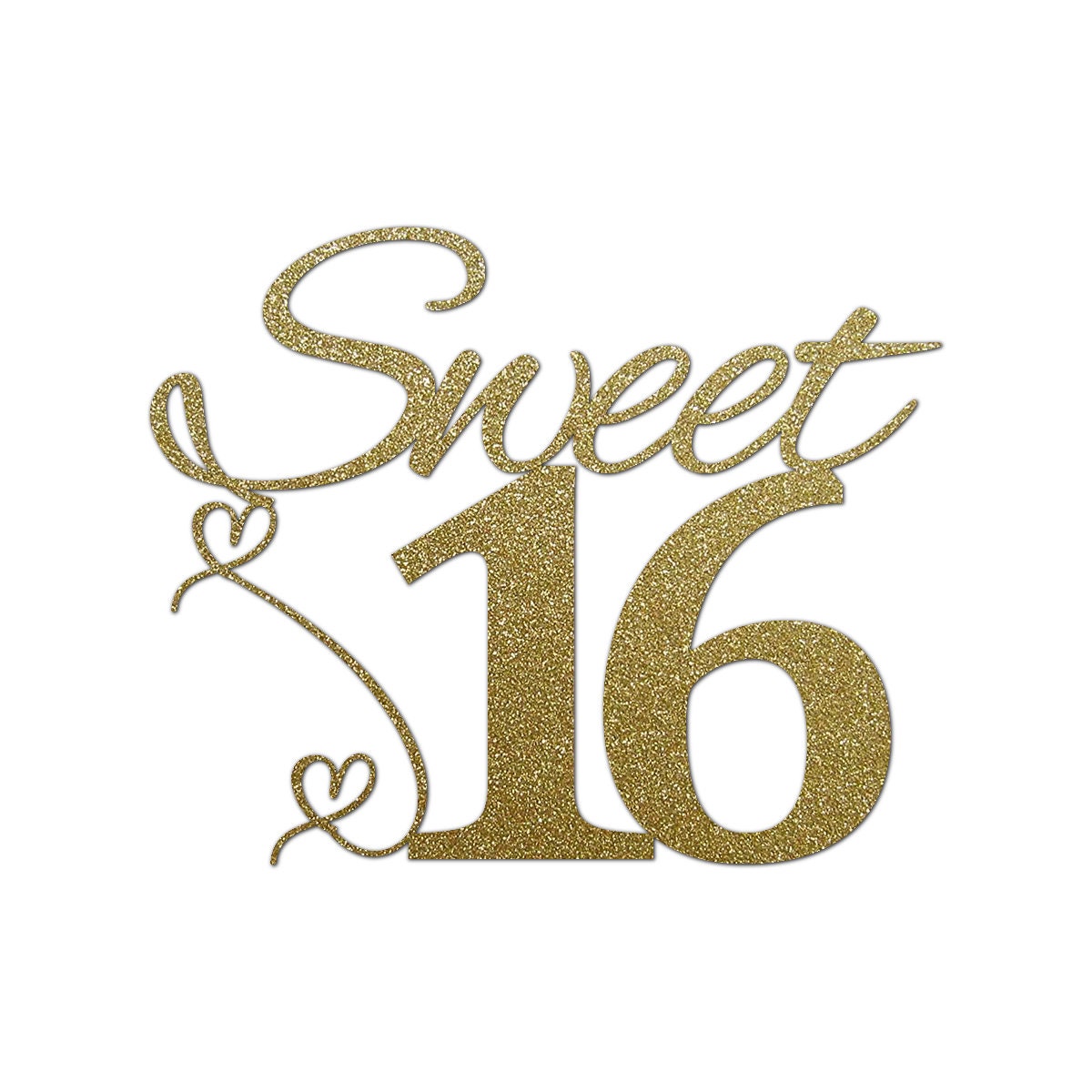 Sweet 16 Cake Topper SVG, PNG, Digital Download, Cricut, Silhouette