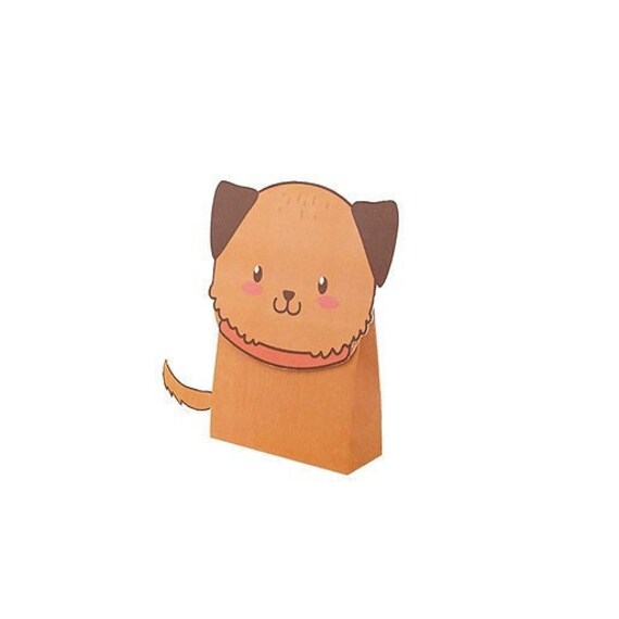 Puppy Dog Treat Bag Template Treat Box Template Cricut Etsy