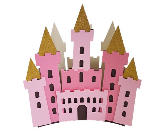 3D Princess Party Template Princess Birthday SVG Princess Castle SVG Princess Centerpiece Template Castle Template Castle SVG