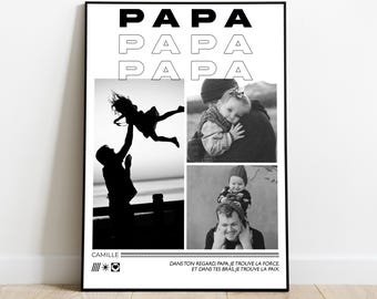 Personalized Dad poster with photos, Father's Day gift, New dad, First Father's Day - Gifts for Dad - Christmas, Birthday