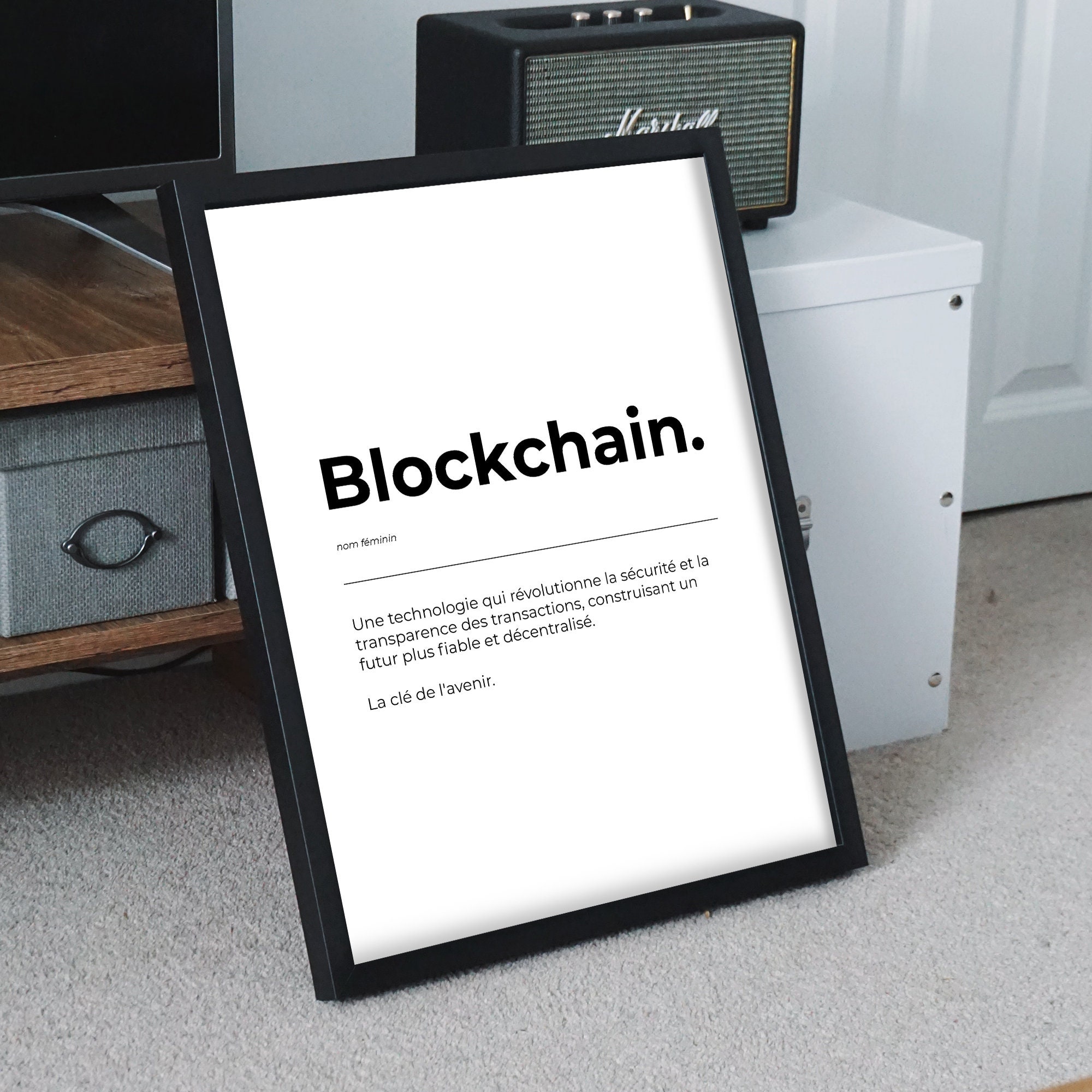 Definition Blockchain Wall Decoration Cryptocurrency Poster Printed Gift  Crypto Quote - Etsy