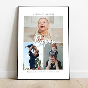 Personalized Dad Poster with Photos, Original Father&#39;s Day Gift, Personalized Gift for Dad, Father&#39;s Day, Birthday and Christmas