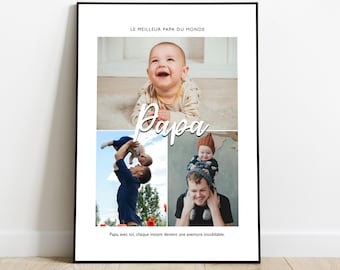 Personalized Dad poster with photos, original Father's Day gift, personalized gift for dad, Father's Day, birthday and Christmas