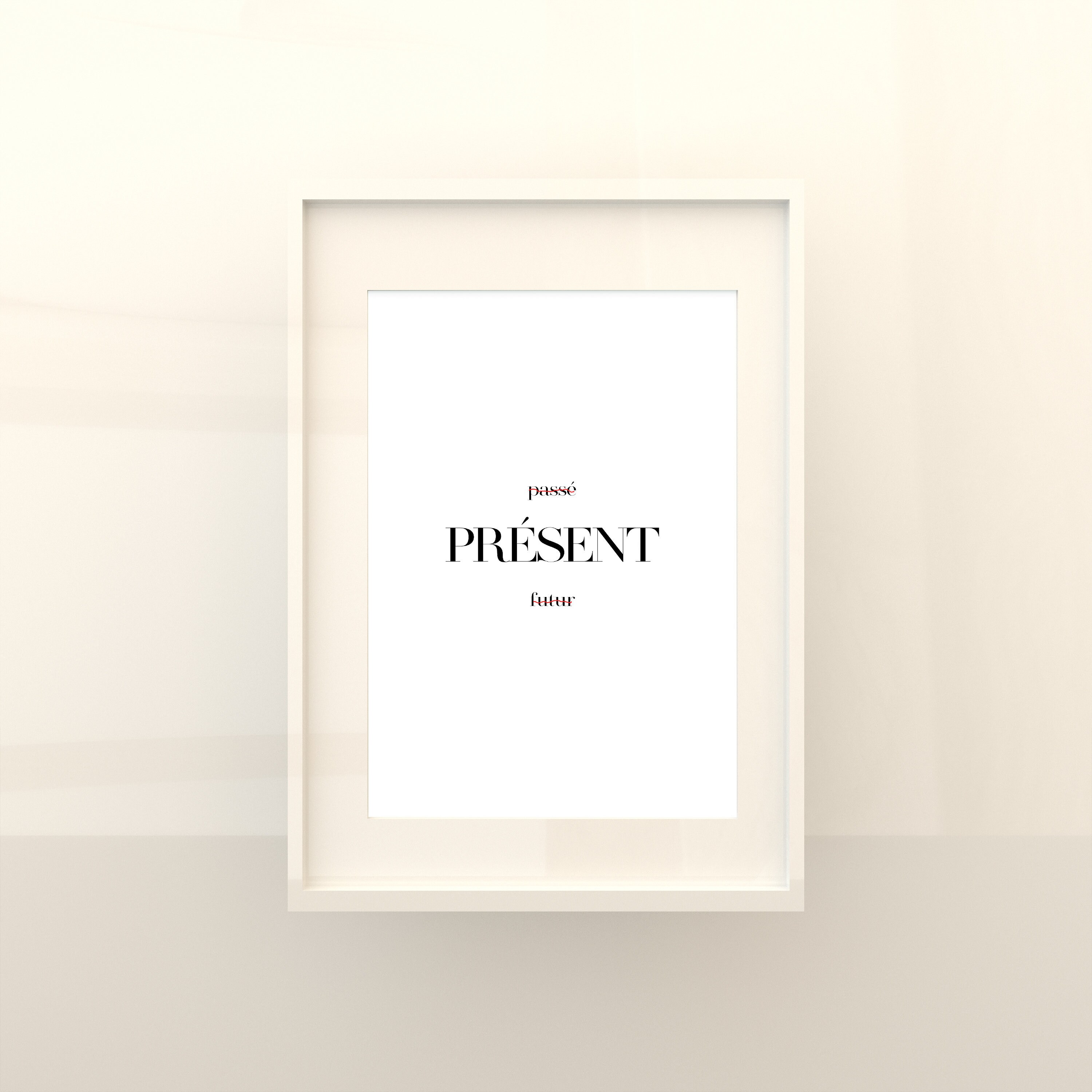 Affiche Pensées Positives - Passé Présent Futur