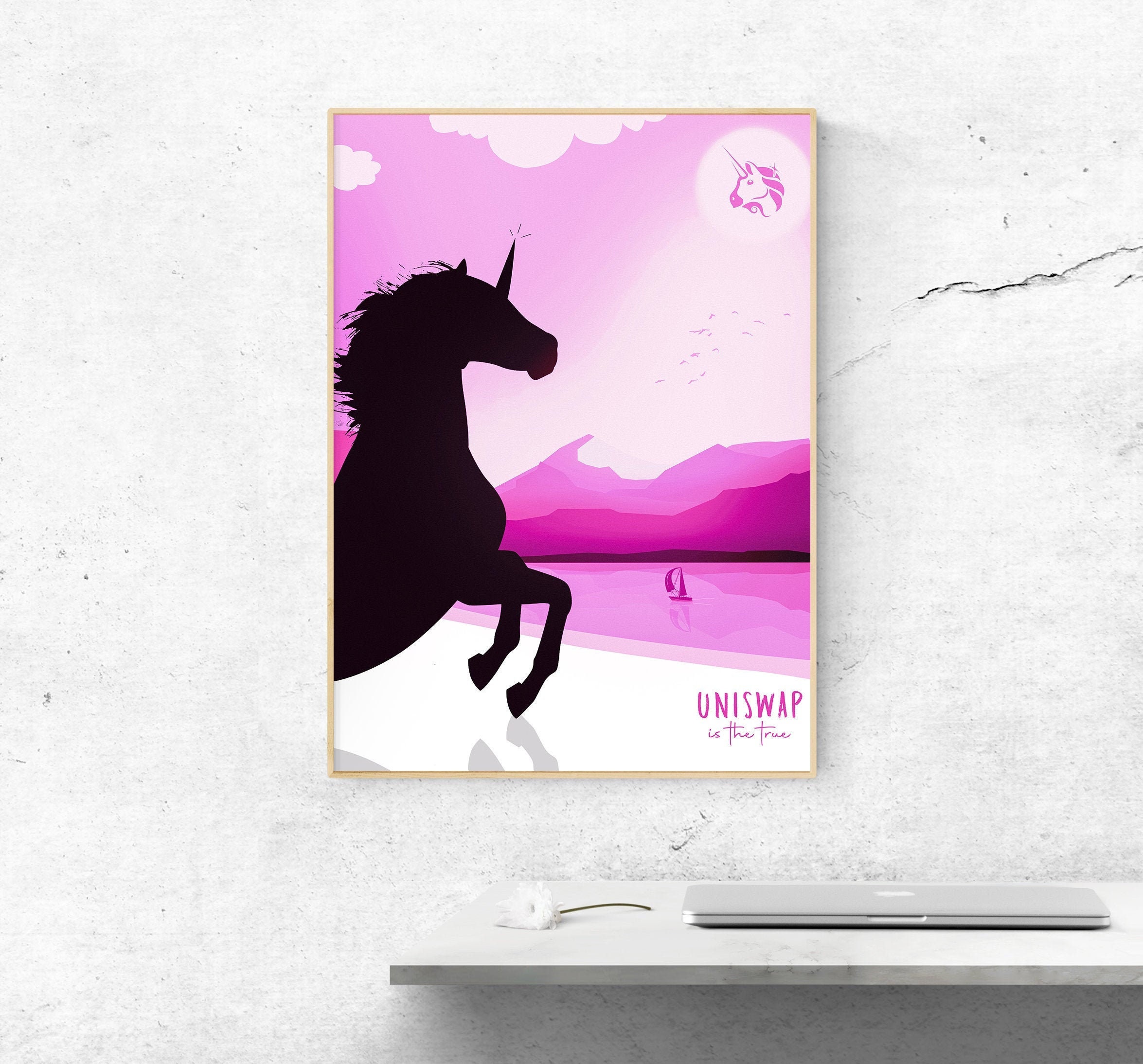 Affiche Uniswap - Art Crypto Monnaie