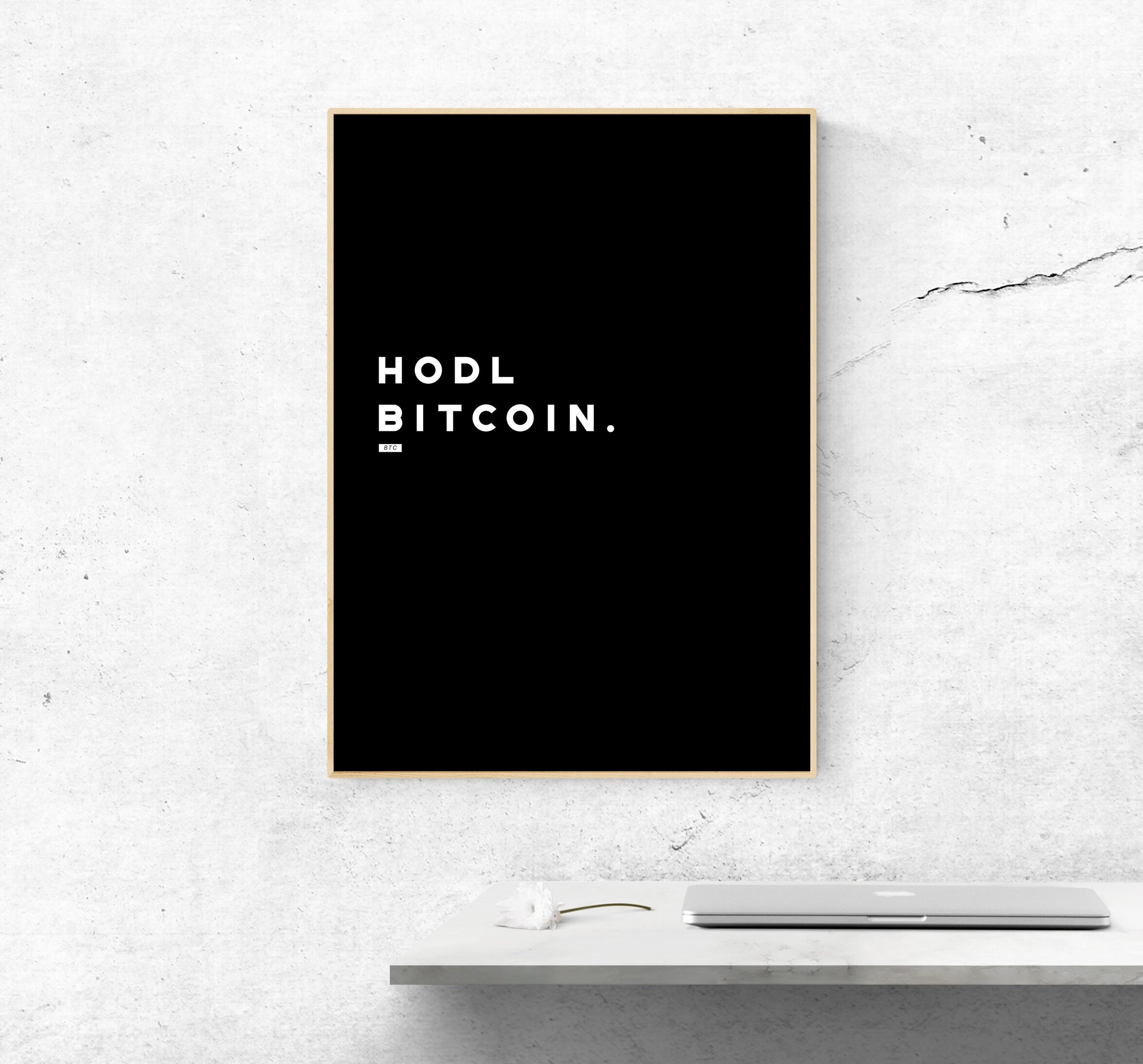 Bitcoin Art - Crypto Black & White