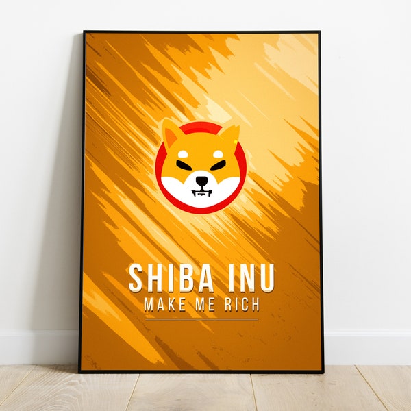 Affiche Shiba Inu Art - Crypto monnaie