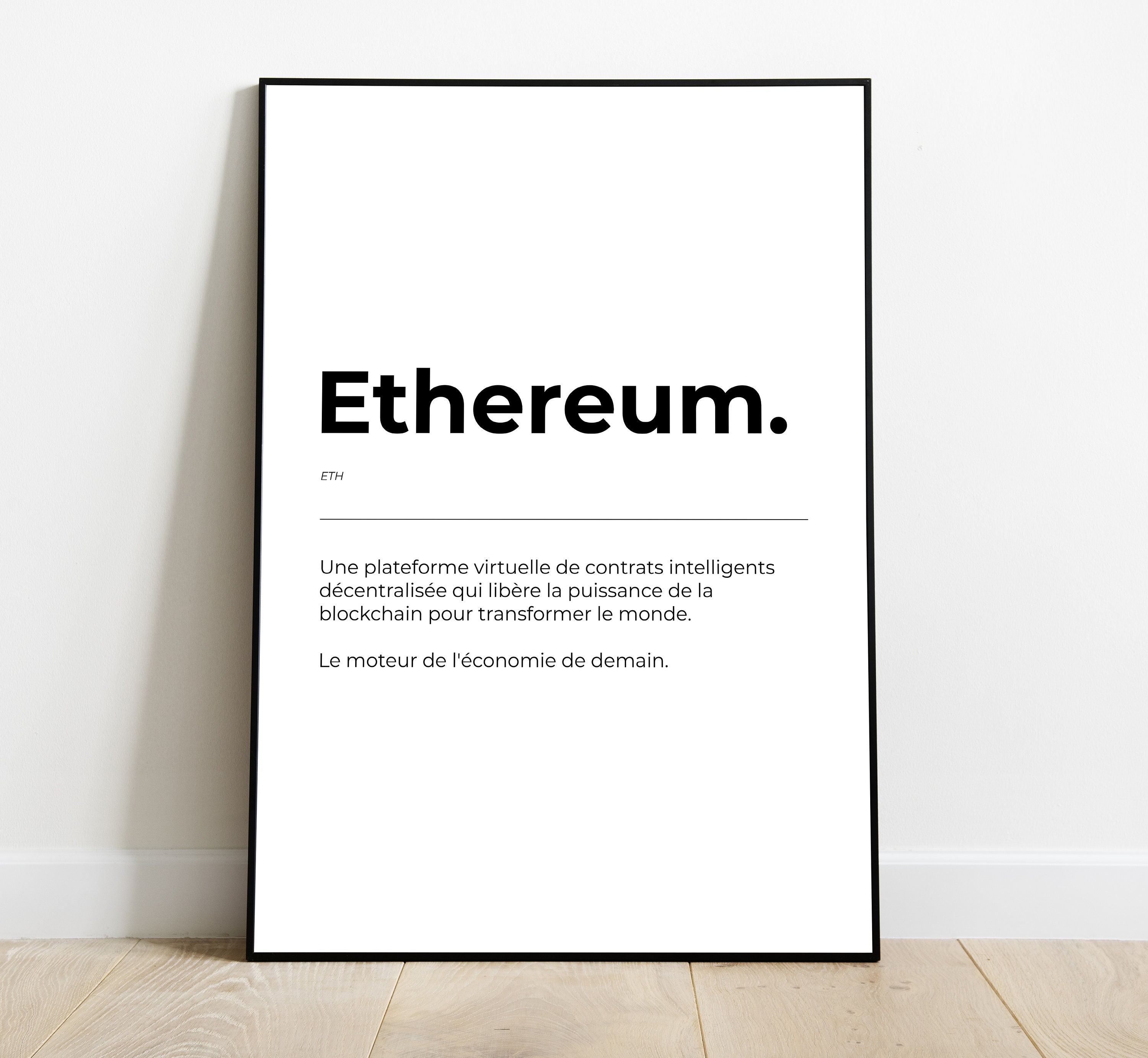 Definition Ethereum Wall Decoration Cryptocurrency Poster Printed Gift  Crypto Quote - Etsy