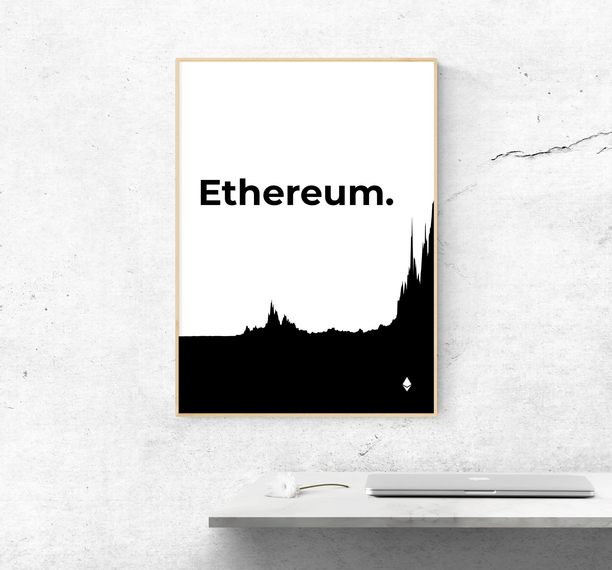 Cours Ethereum Décoration Murale Cryptomonnaie Crypto Chart Digital Print  Instant Download - Etsy