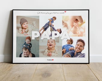Personalized Dad photo poster, Unique Father's Day gift, Personalized gift for Dad, Birthday, Christmas