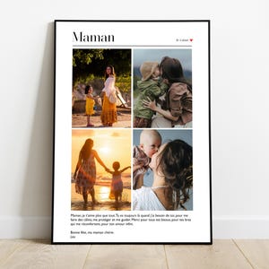 Personalized Mom Poster with Photos, Mother&#39;s Day, Personalized Gift for Mom, Mother&#39;s Day and Birthday, Mom Gift Idea