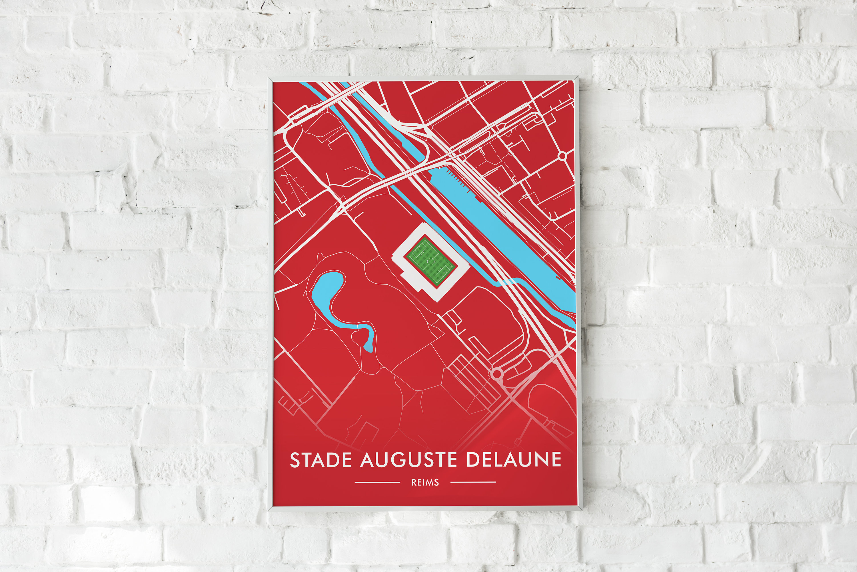 Luftbild Reims - Sportstätten-Gelände des Stadion Stade Auguste-Delaune