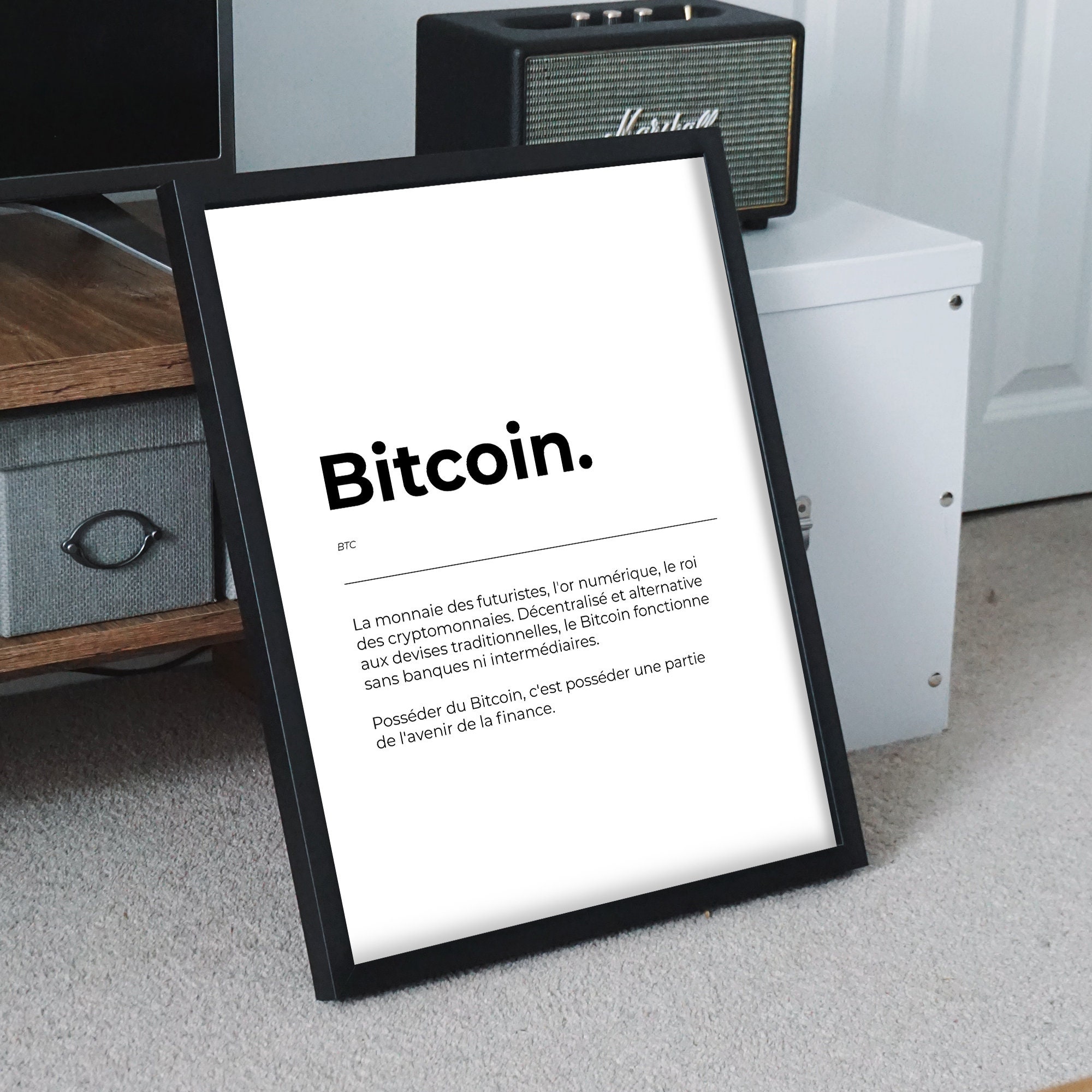 Definition Bitcoin Wall Decoration Cryptocurrency Poster Printed Gift Crypto  Quote - Etsy
